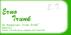 erno trunk business card